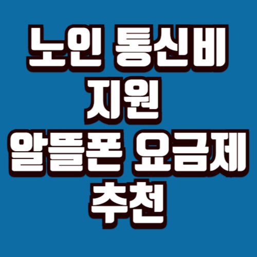 노인 통신비 지원 알뜰폰 가입 방법과 추천 요금제 총정리