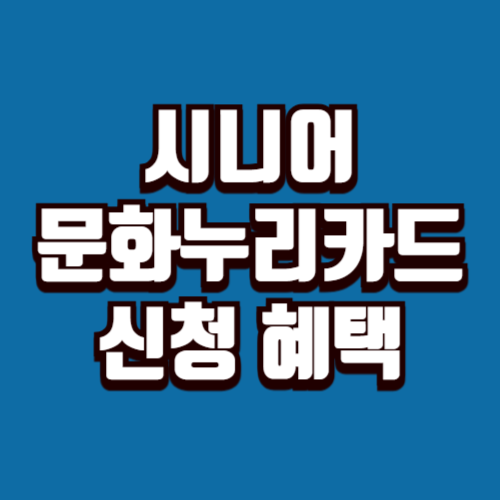 시니어 문화누리카드 신청