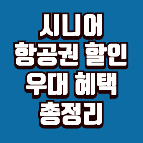 시니어 항공권 할인 및 우대 혜택 총정리