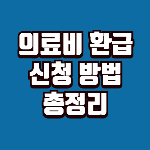 의료비 환급받는 법 병원비 초과 지출 시 환급 신청 방법