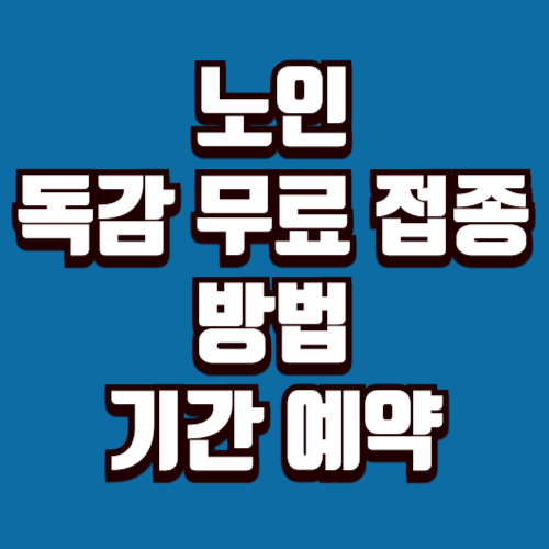 노인 독감 무료접종